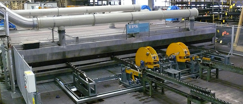 Takt - Durchlaufw&auml;scher - Rahmenl&auml;ngstr&auml;ger